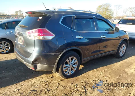 2015 Nissan Rogue Sv z USA, uszkodzony, nr VIN KNMAT2MT2FP558637